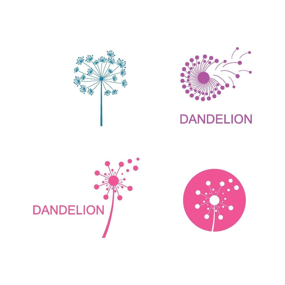 dandelion logo and symbol icon vector