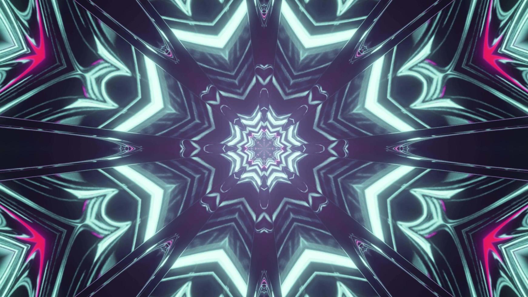 Colorful 3D kaleidoscope design illustration for background or texture photo