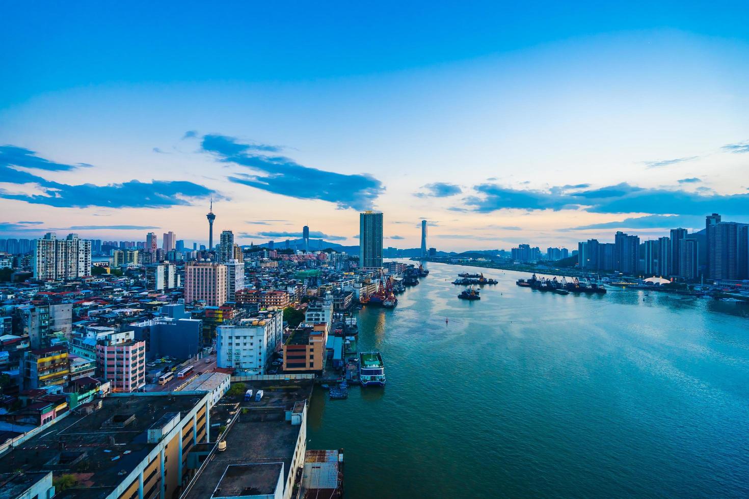 paisaje urbano de la ciudad de macao foto