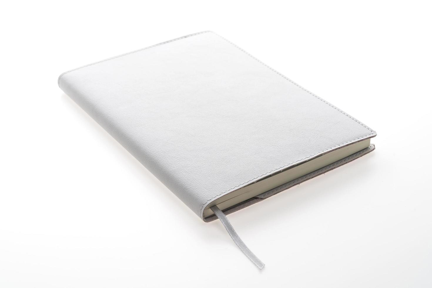 Notebook on white background photo