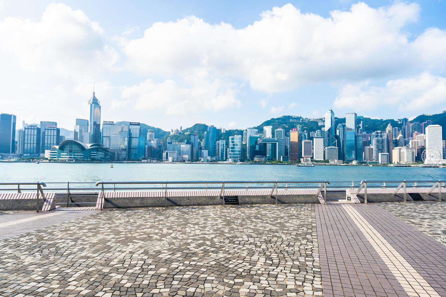 paisaje urbano de la ciudad de hong kong, china foto