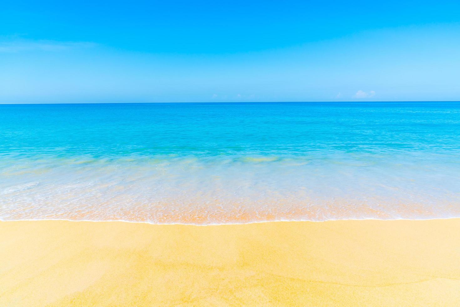 Beautiful beach and blue sky photo