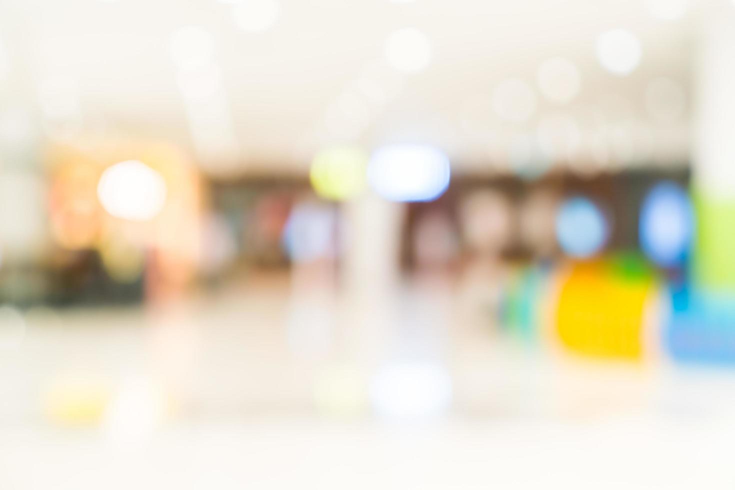 Abstract blurred shopping mall photo