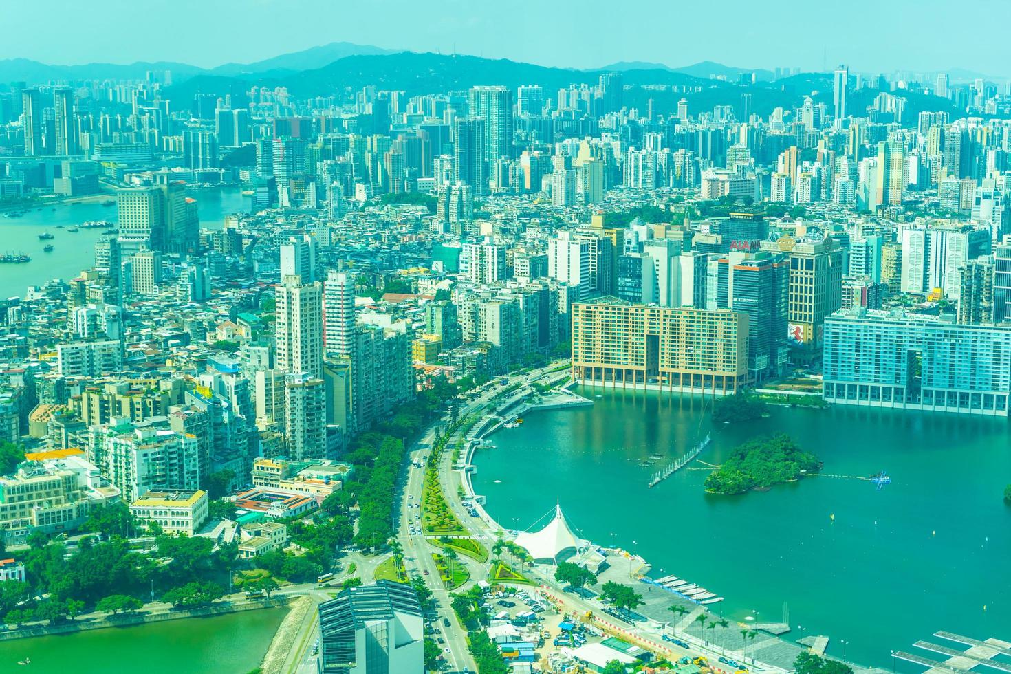 paisaje urbano de la ciudad de macao foto