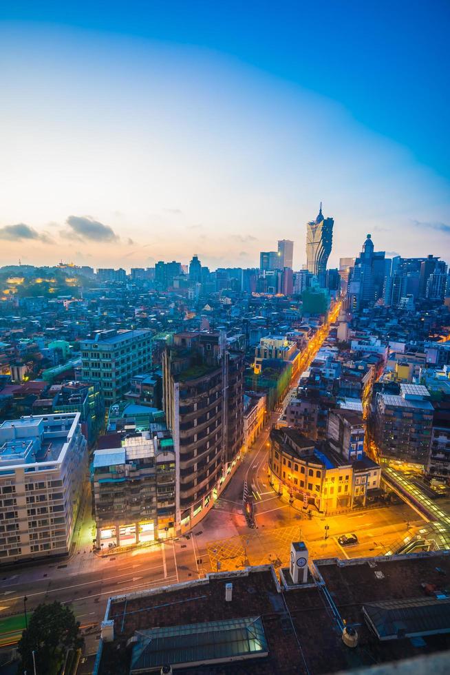 paisaje urbano de la ciudad de macao foto