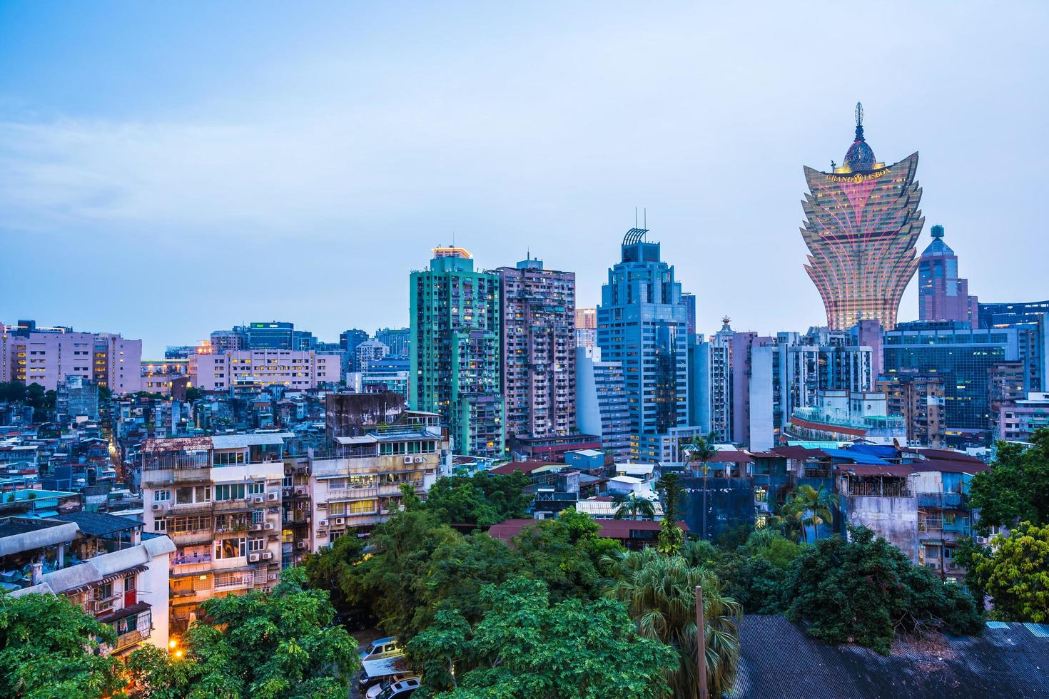 paisaje urbano de la ciudad de macao foto