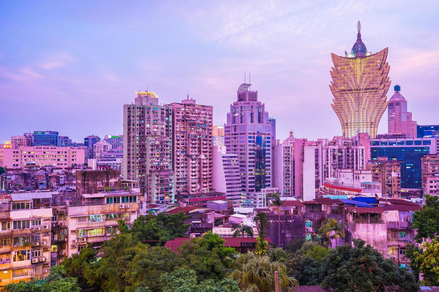 Cityscape of Macau city photo