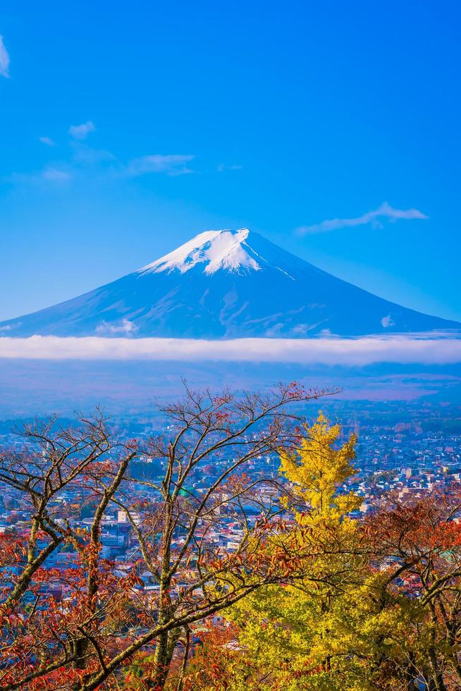 Mt. Fuji in Japan in autumn photo