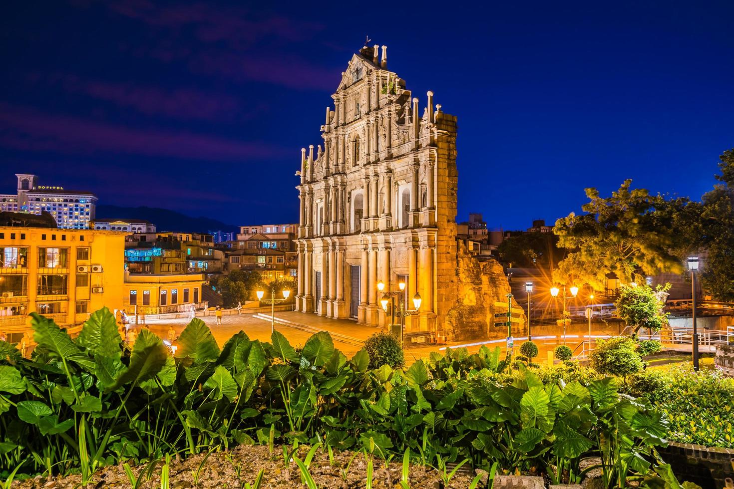 S t. Paul Church en la ciudad de Macao foto