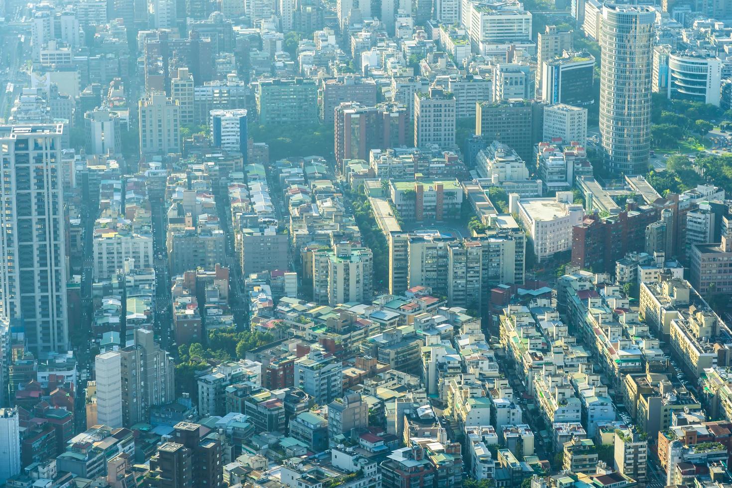 paisaje urbano de la ciudad de taipei en taiwán foto