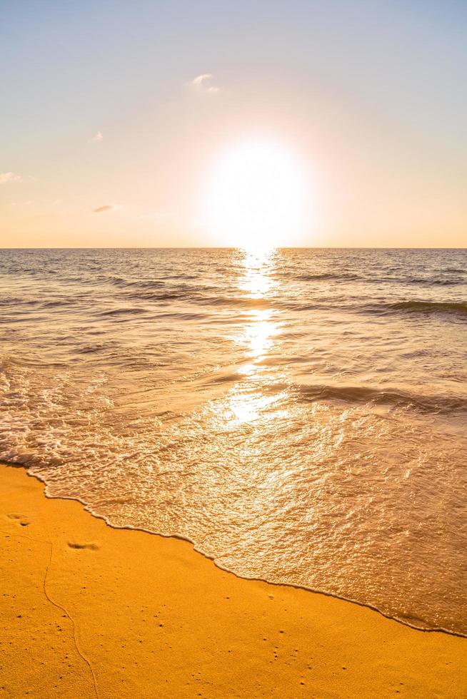 Sunset over the sea photo