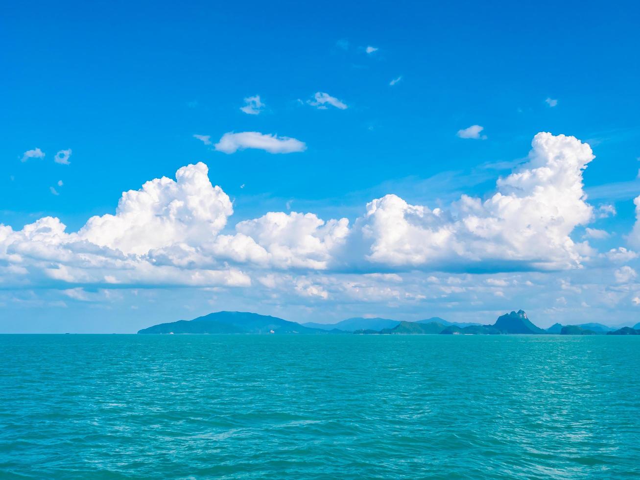 Beautiful ocean view and blue sky photo