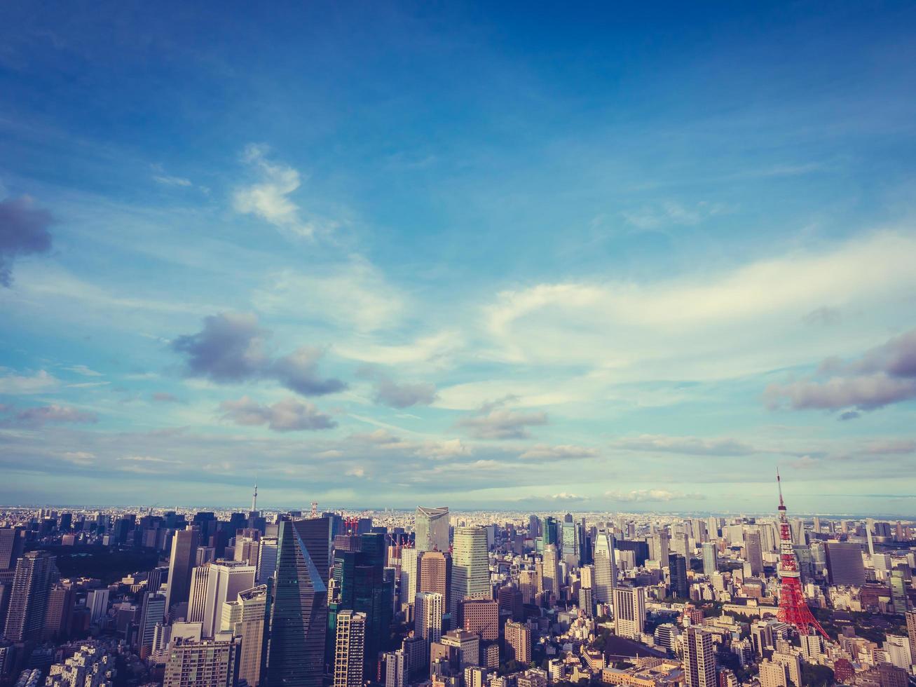 Cityscape of Tokyo city in Japan photo