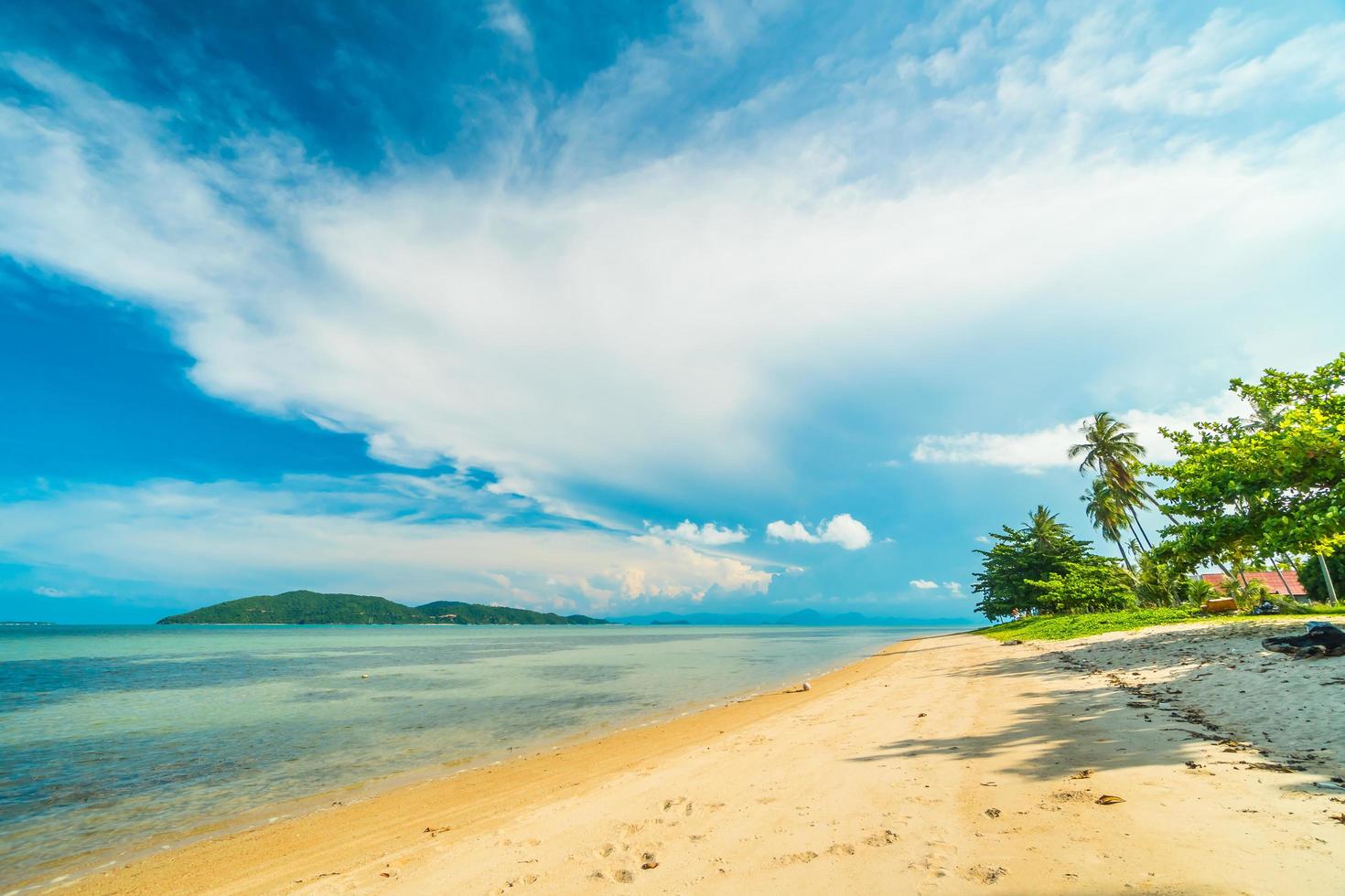 Beach on a beautiful paradise island photo