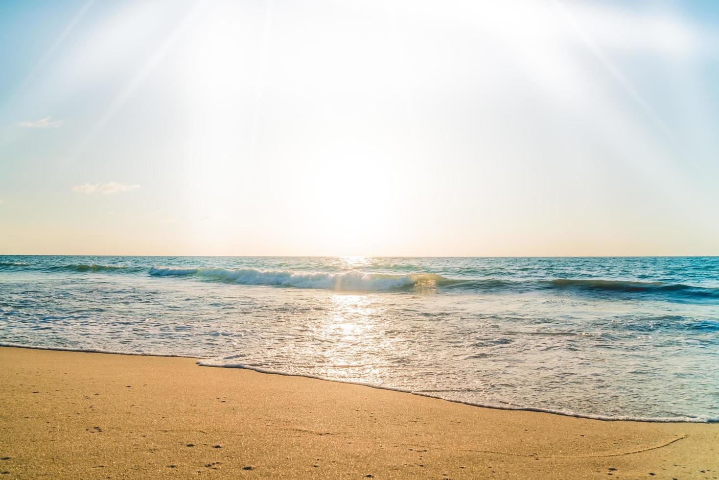 Sunset over the sea photo