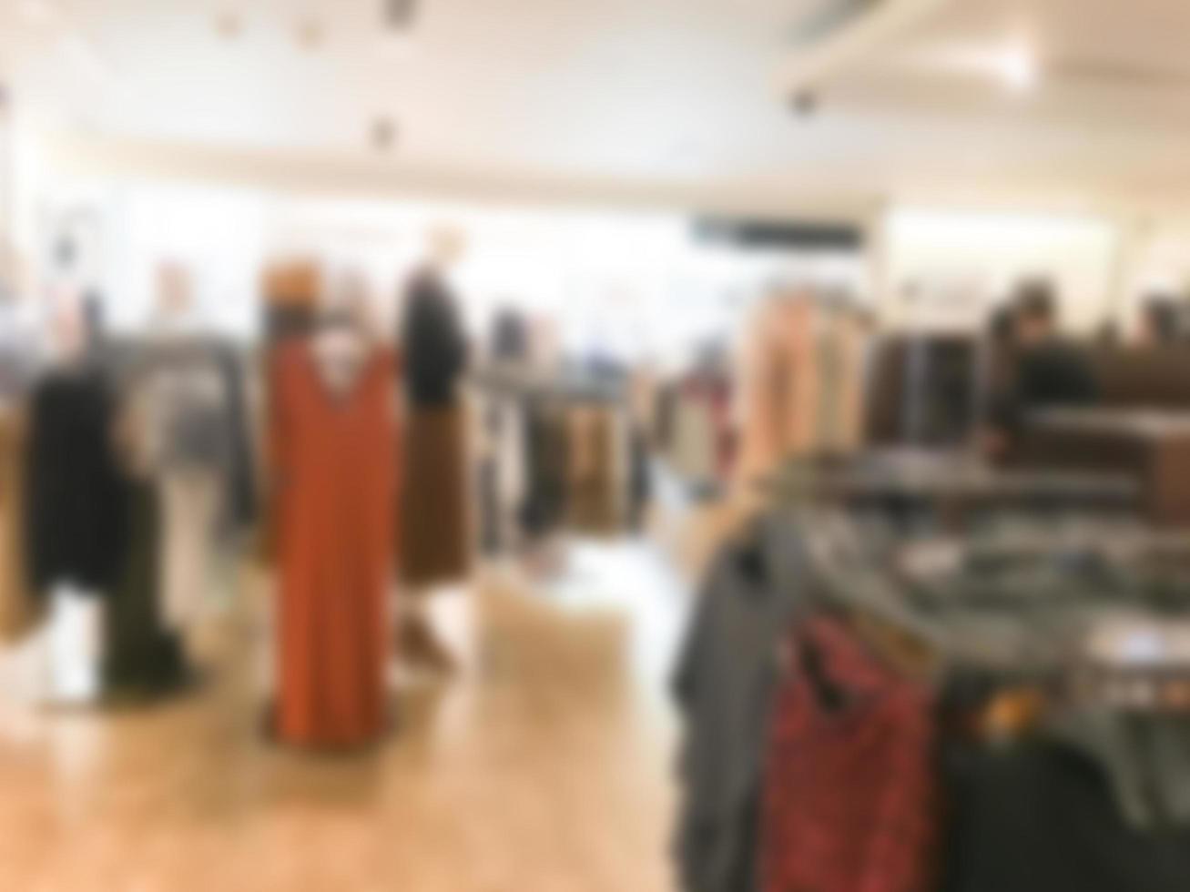 Abstract blurred shopping mall photo