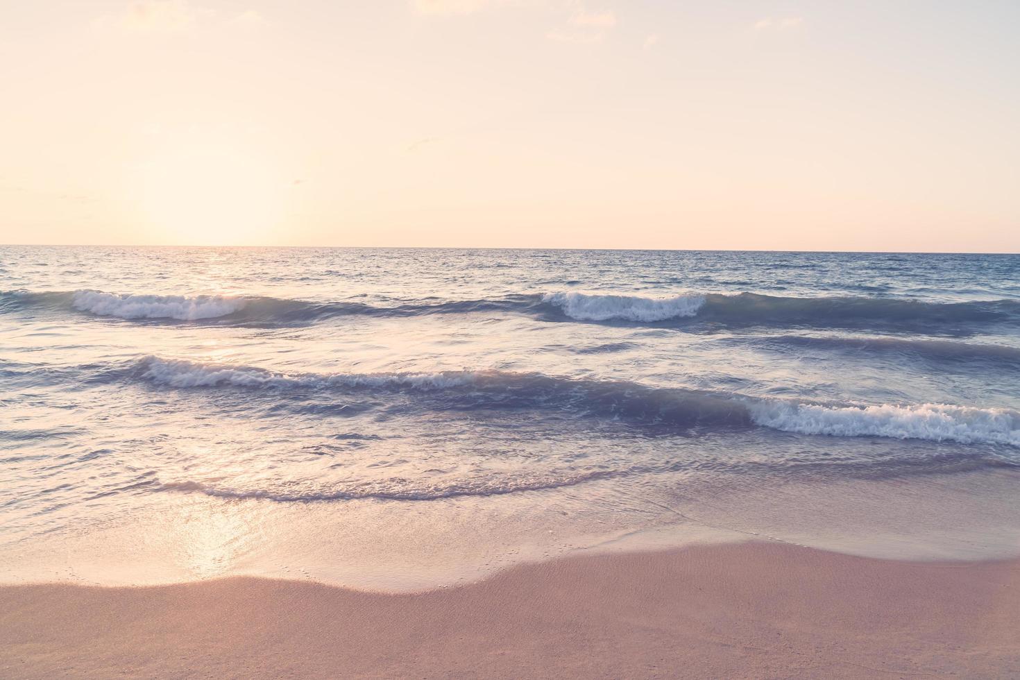 Sunset over the sea photo