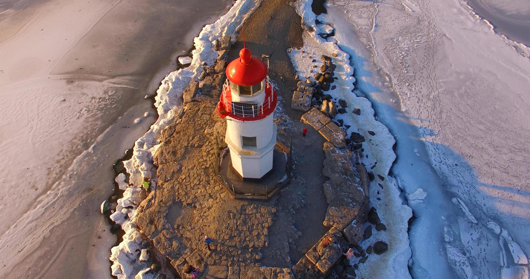 Aerial view of Tokarevsky Lighthouse in Vladivostok, Russia photo