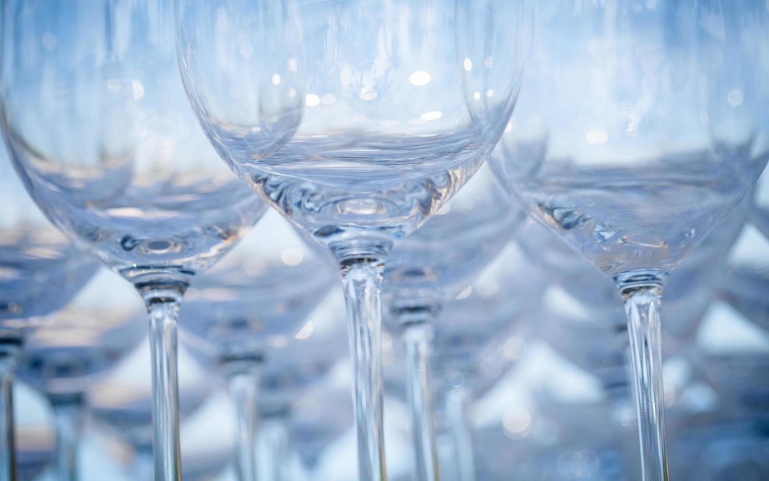 Close-up of wine glasses photo