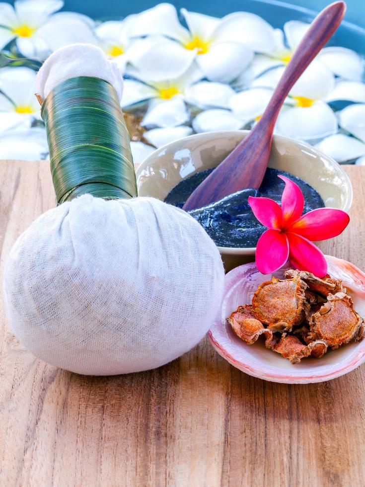 Herbal compress and facial treatment photo