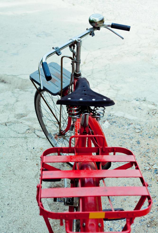 Bike on dirt road photo