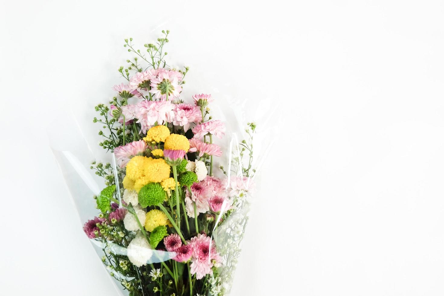 Pretty floral bouquet on white background photo