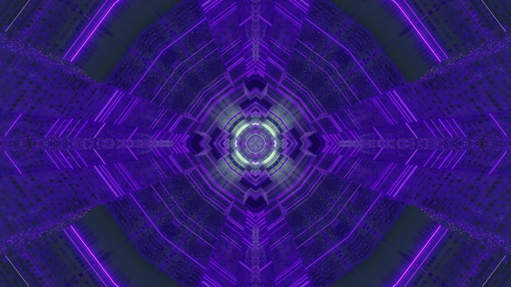 Blue, green, and purple floral 3D kaleidoscope design illustration for background or texture photo