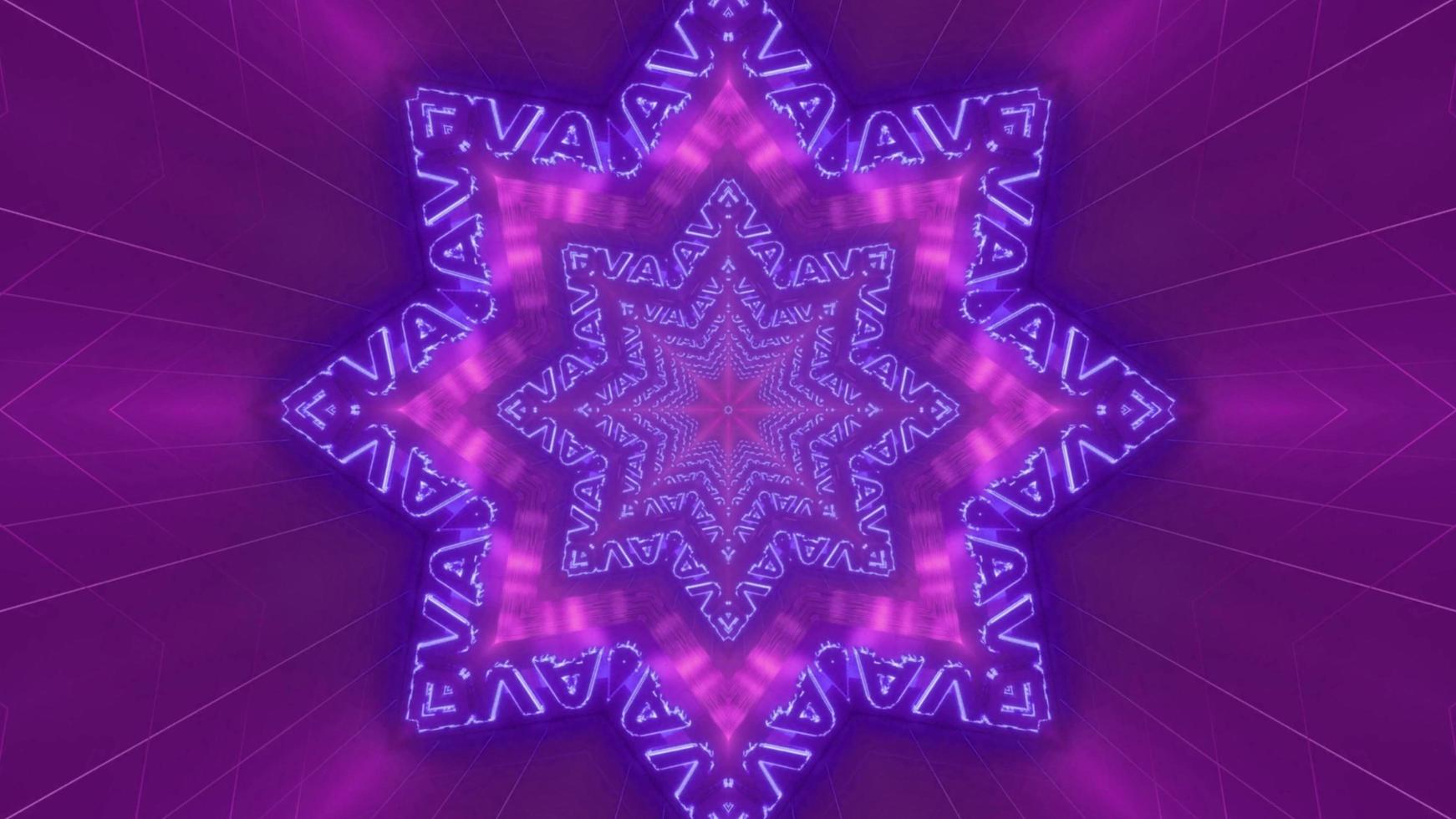 Blue and purple snowflake 3D kaleidoscope design illustration for background or texture photo
