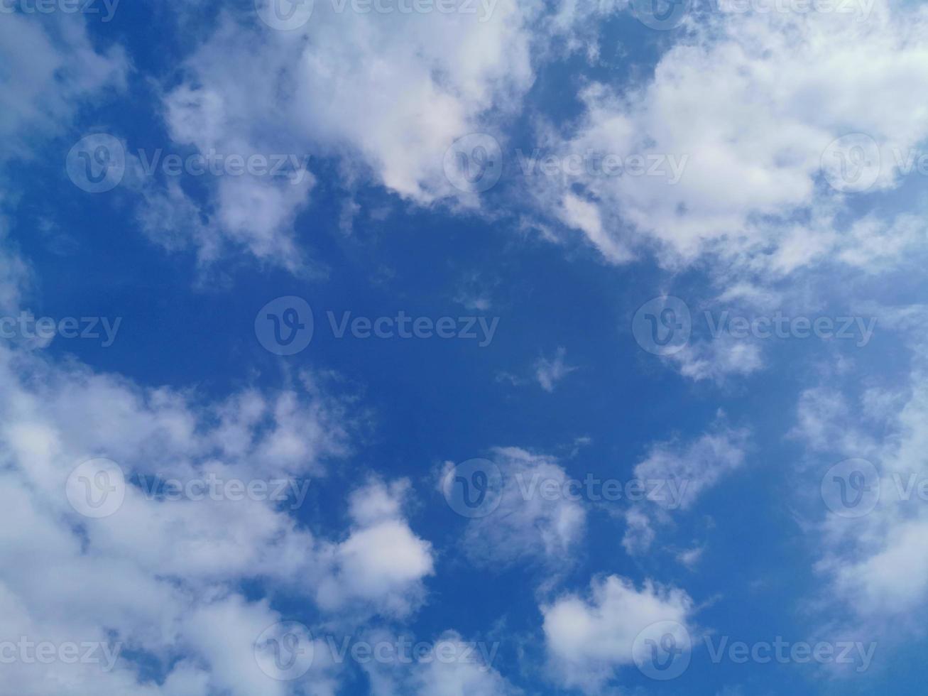 Blue sky and clear white cloud photo