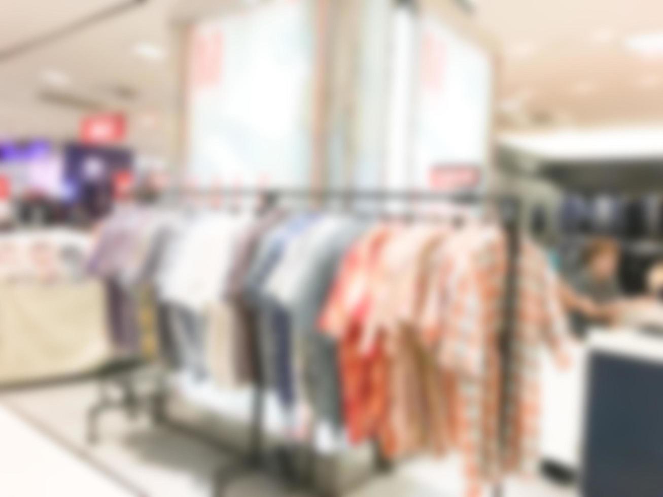 Abstract blurred shopping mall photo