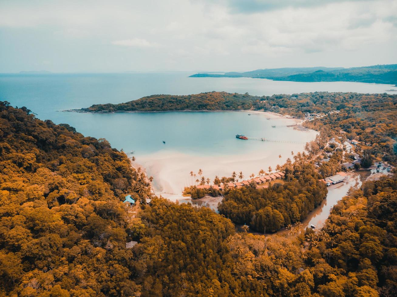 Tropical beach on a paradise island photo