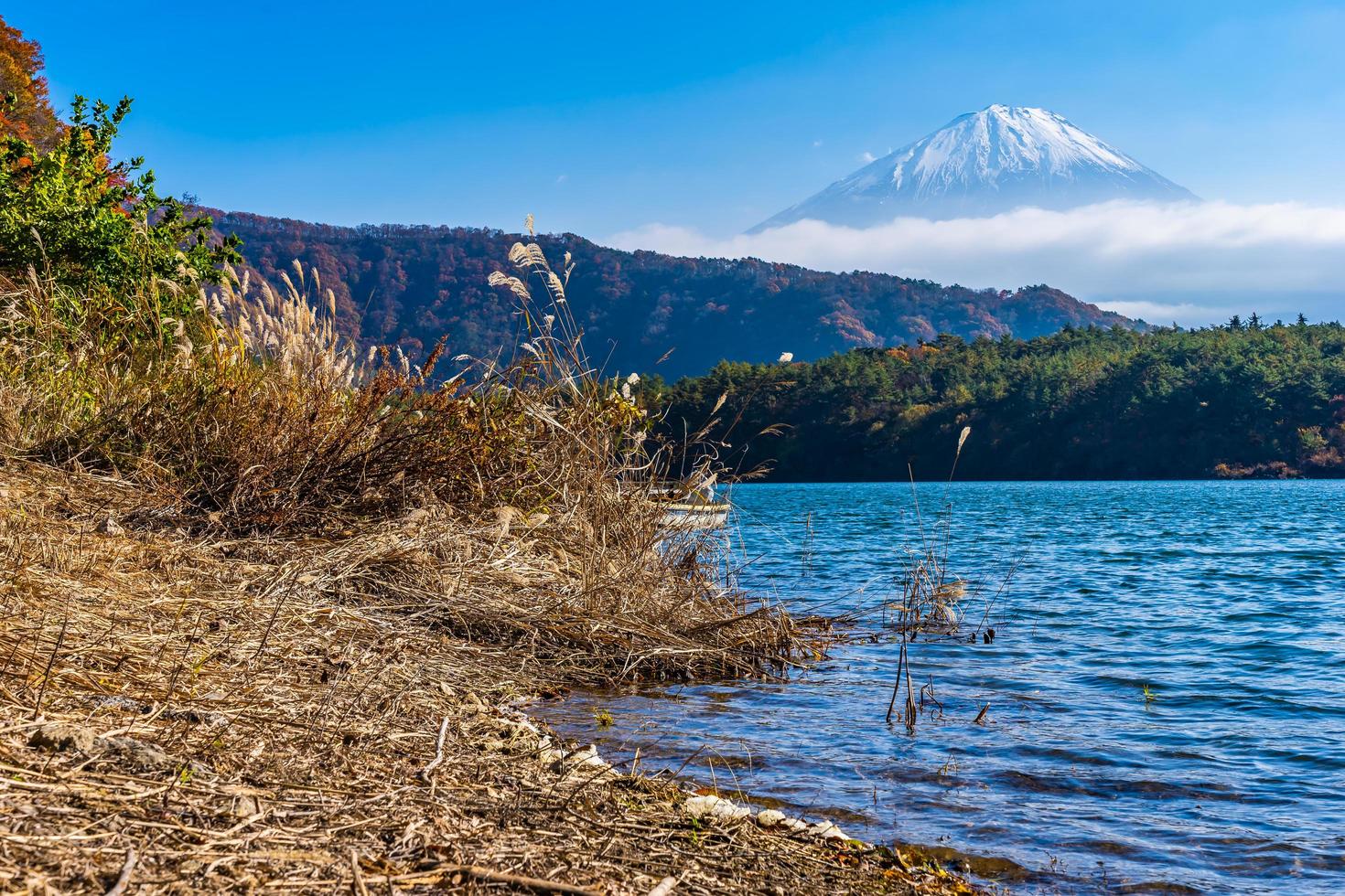 Mt. Fuji in Japan in autumn photo