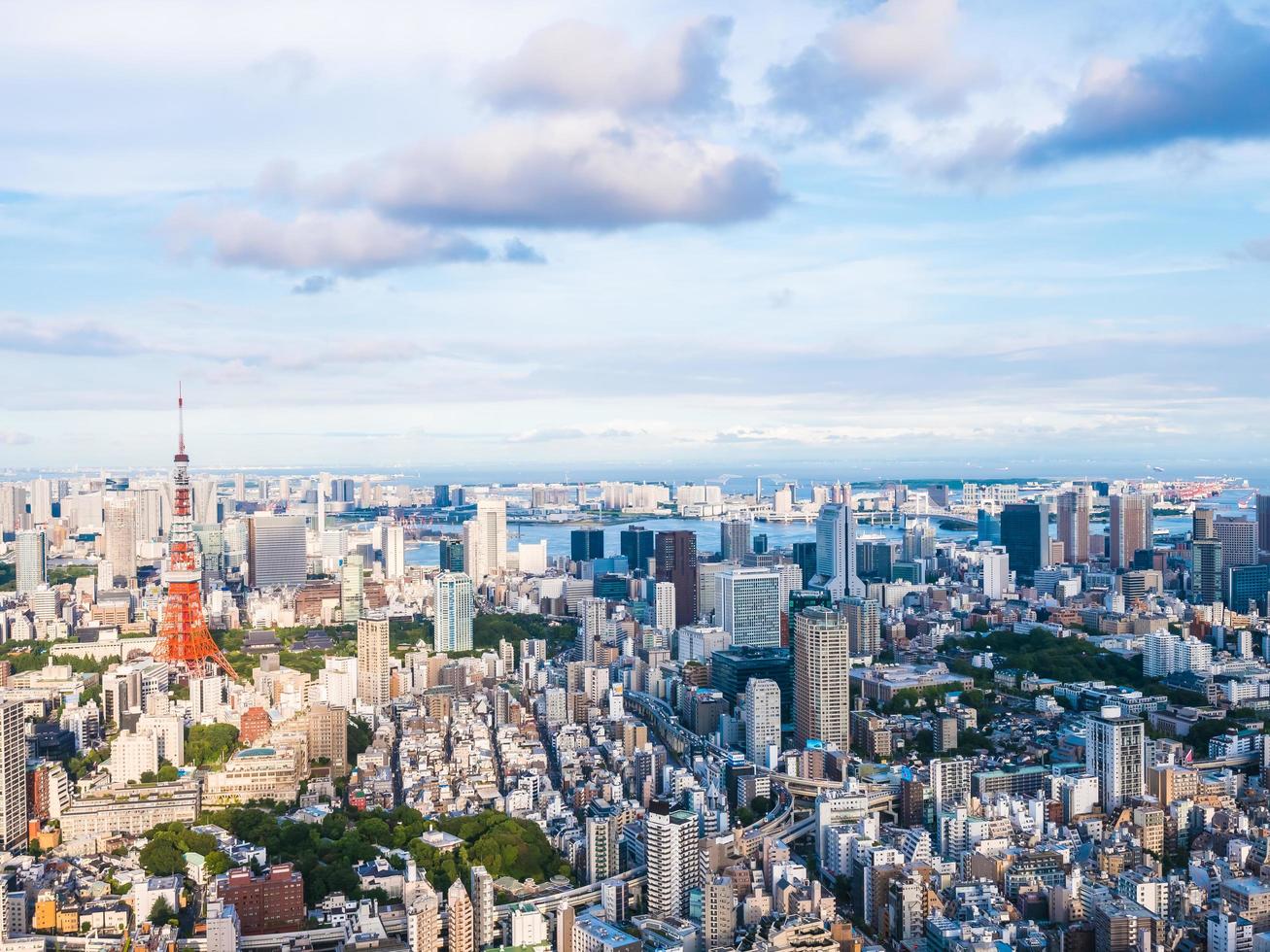 paisaje urbano de la ciudad de tokio en japón foto