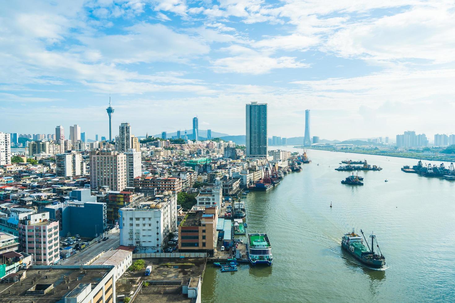 paisaje urbano de la ciudad de macao foto