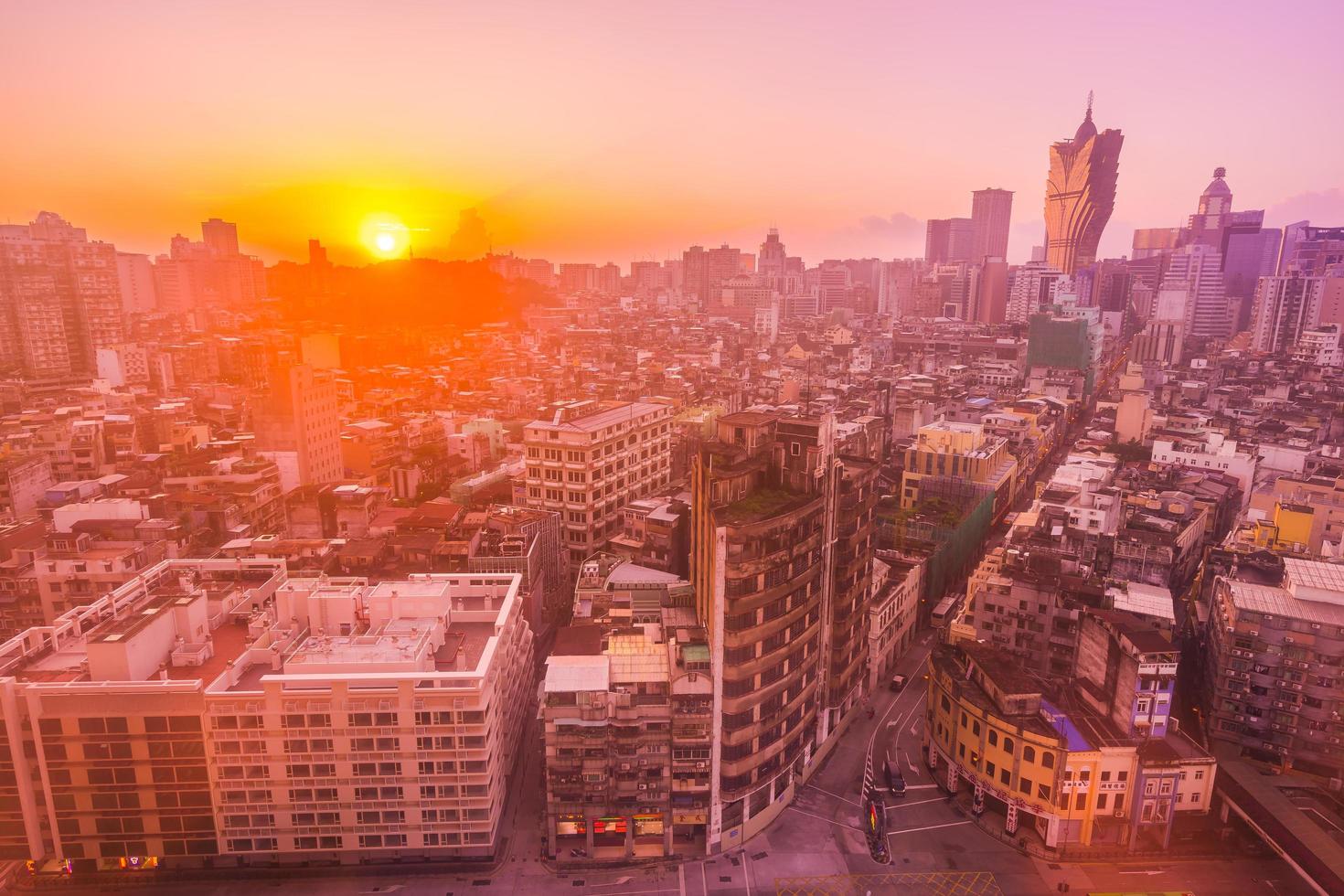 paisaje urbano de la ciudad de macao foto