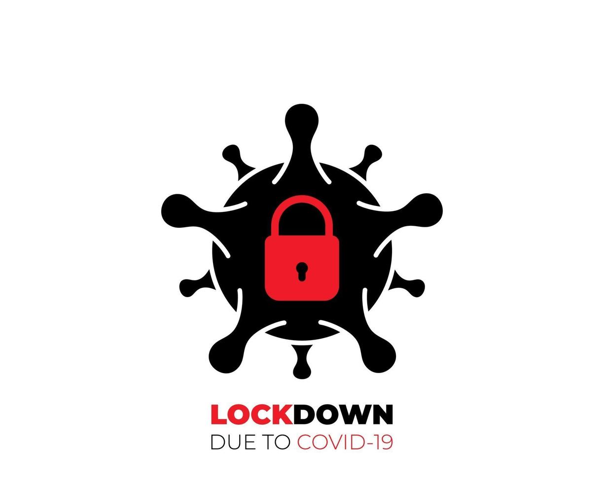 Covid lockdown illustration vector