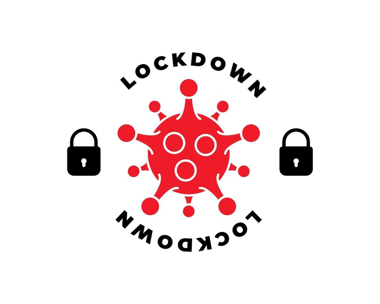 Lockdown Padlock illustration vector