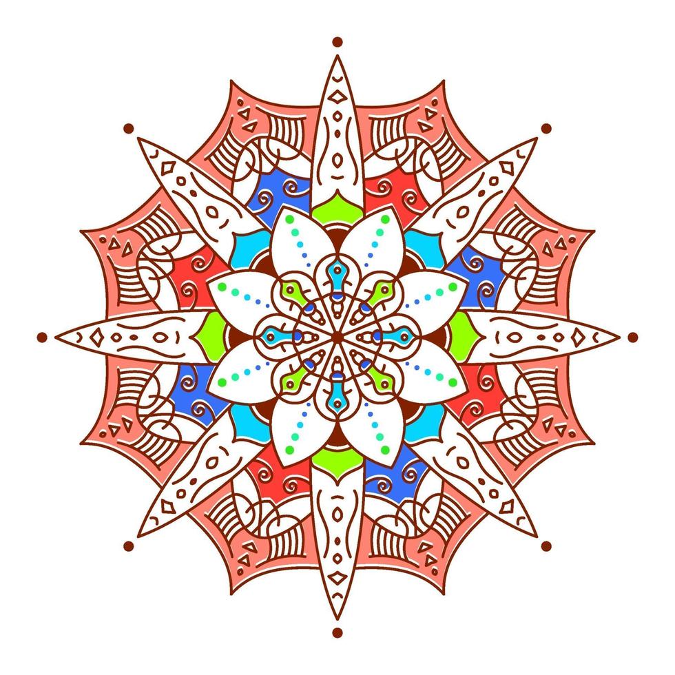 flor mandala abstracta vector