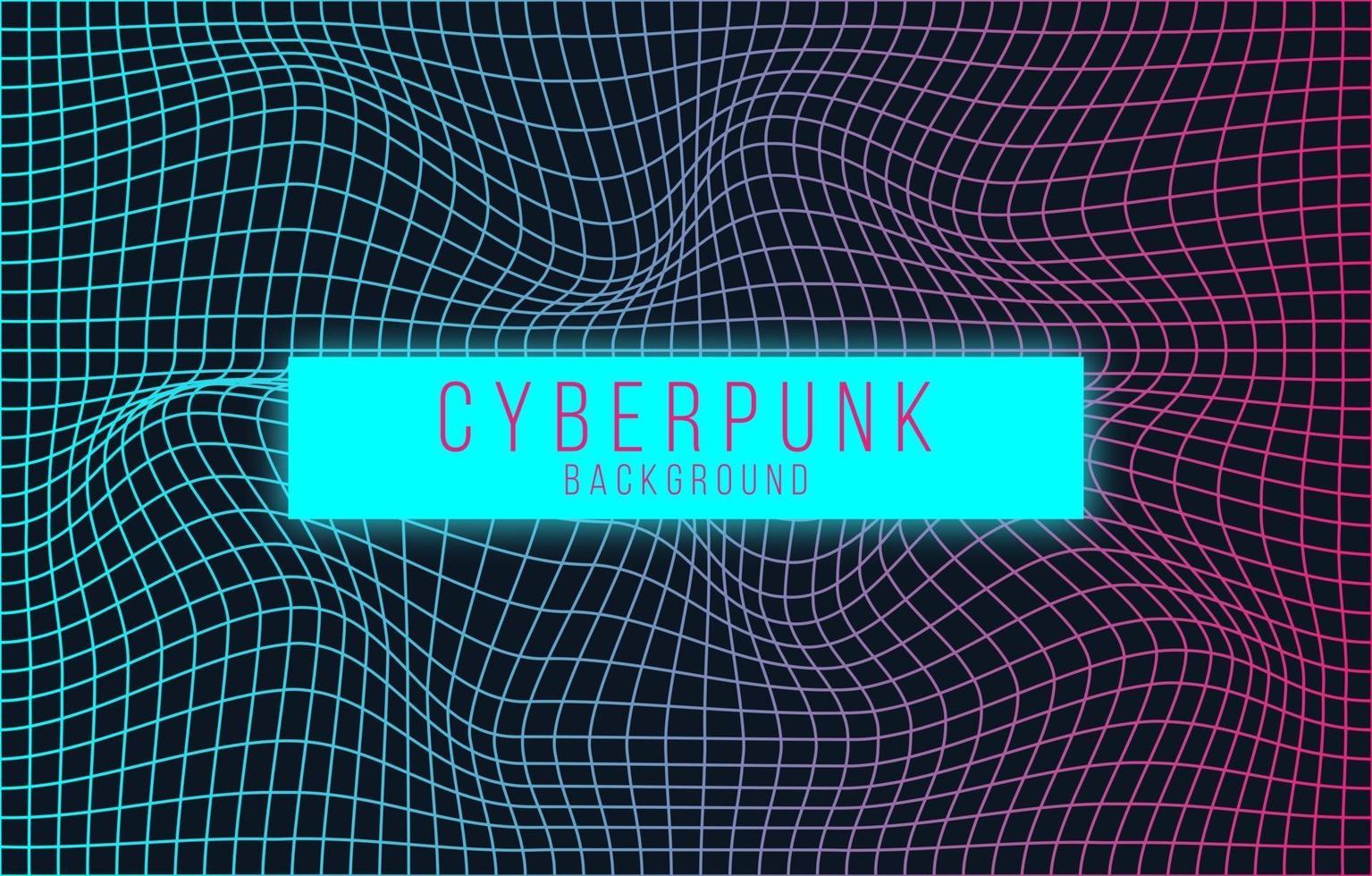 fondo de cuadrícula cyberpunk vector