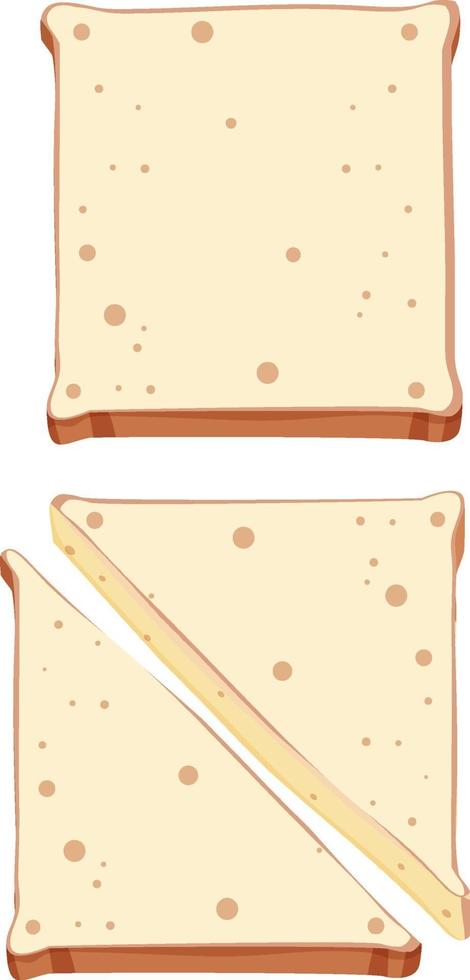 conjunto de pan y tostadas saludables vector