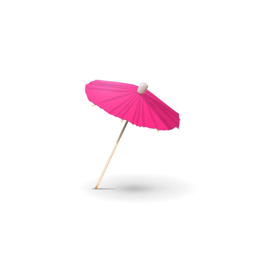 Paraguas de cóctel aislado sobre fondo blanco para tu creatividad vector