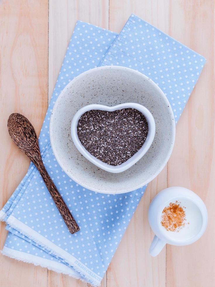 Chia seeds in a bowl photo