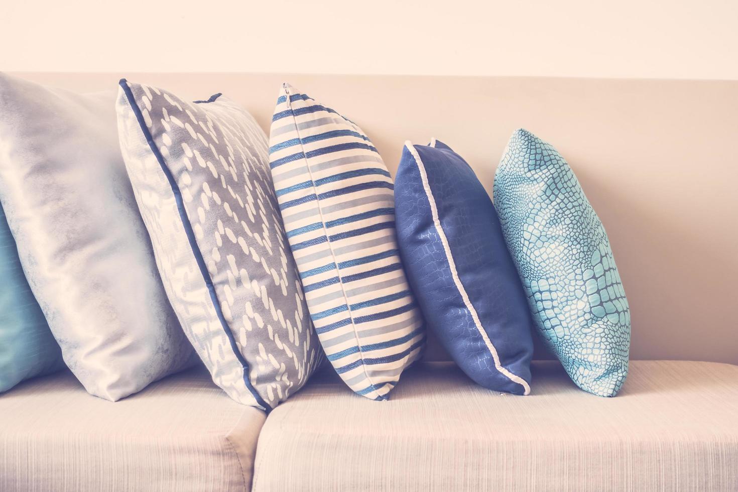 Pillows on sofa photo