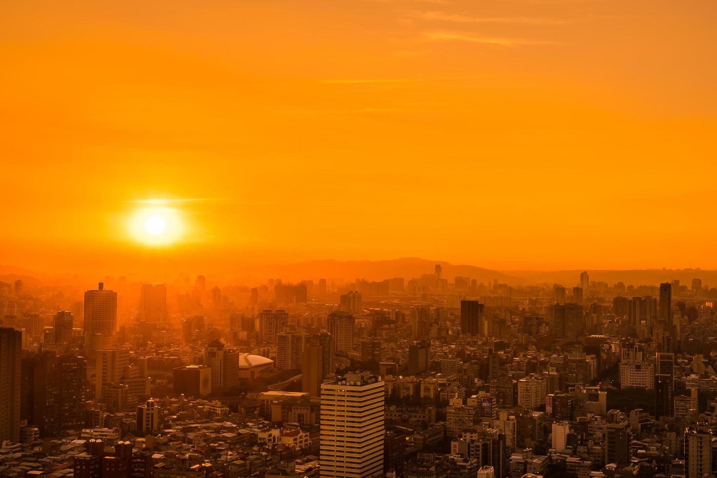 Aerial view of Taipei city, Taiwan photo
