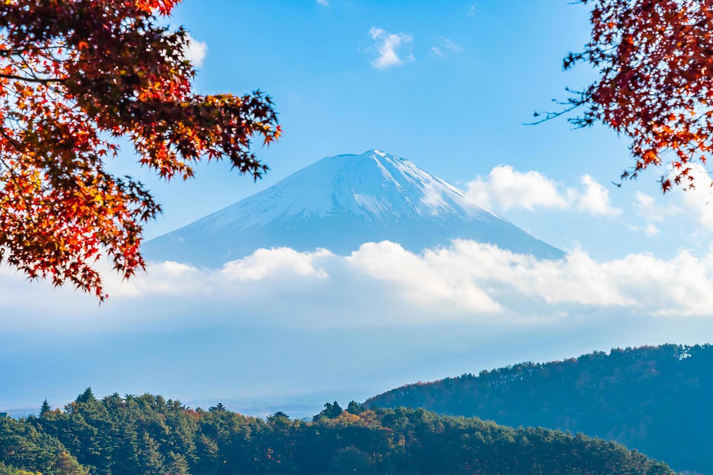 Landscape around Mt. Fuji in Japan in autumn photo