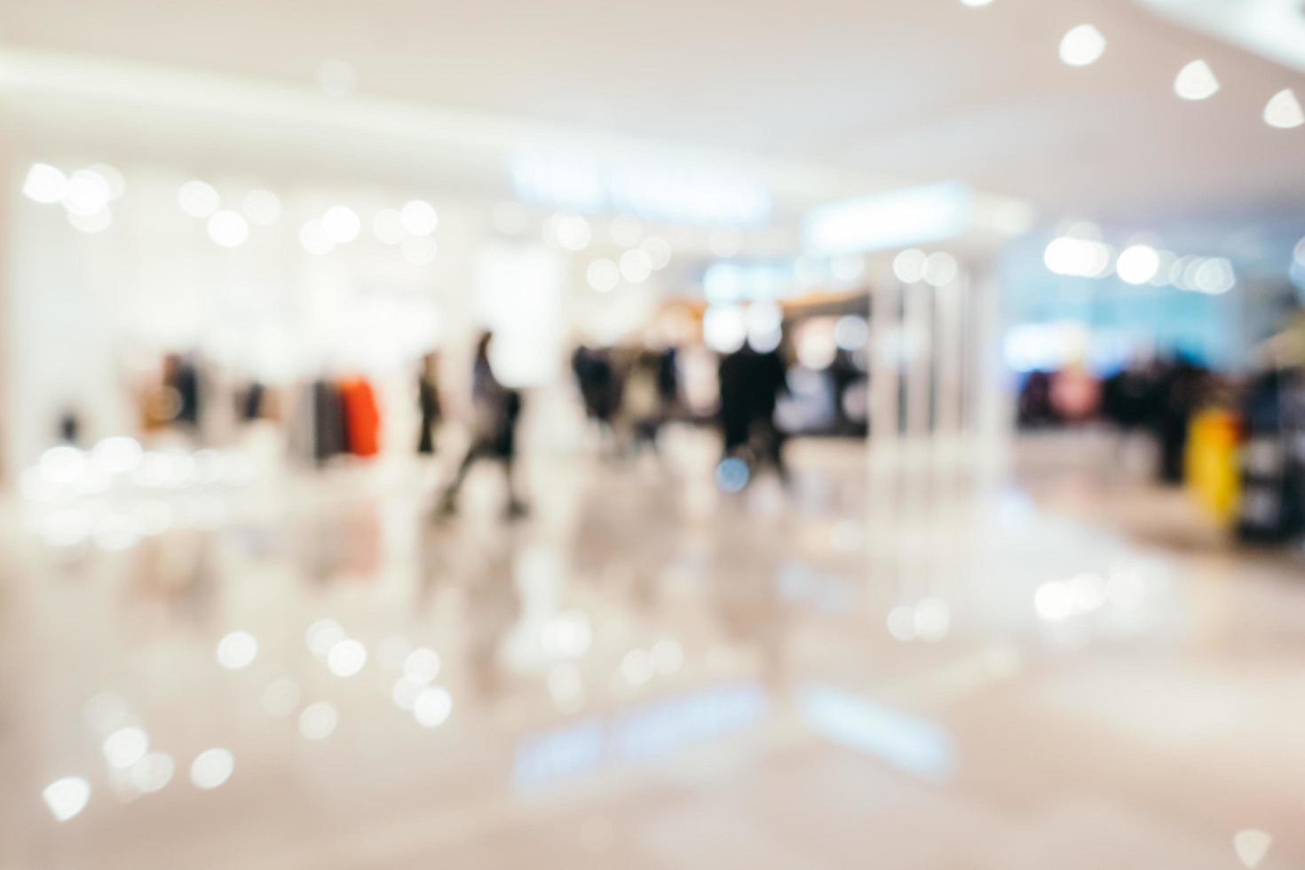 Abstract blurred shopping mall interior photo