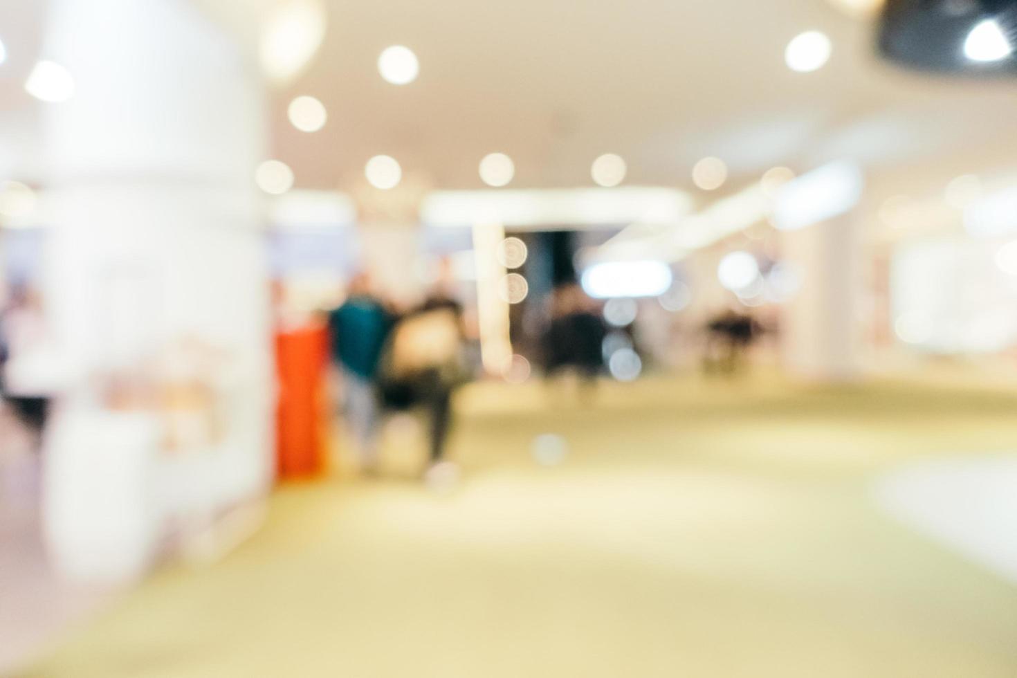 Abstract blurred shopping mall interior photo