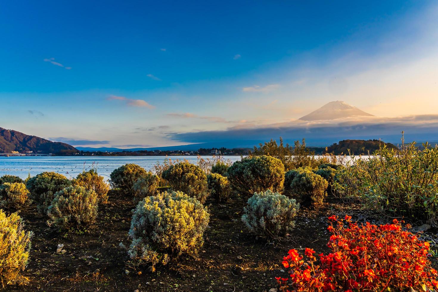 Landscape around Mt. Fuji in Japan in autumn photo
