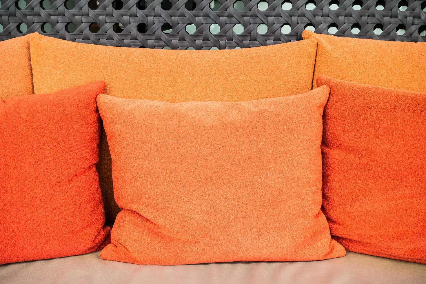 Pillows on sofa photo