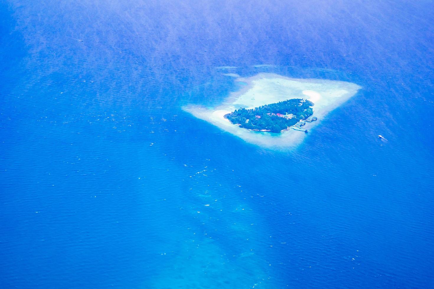 Aerial view of the Maldive islands photo